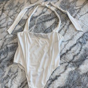 white forever 21 tube body suit